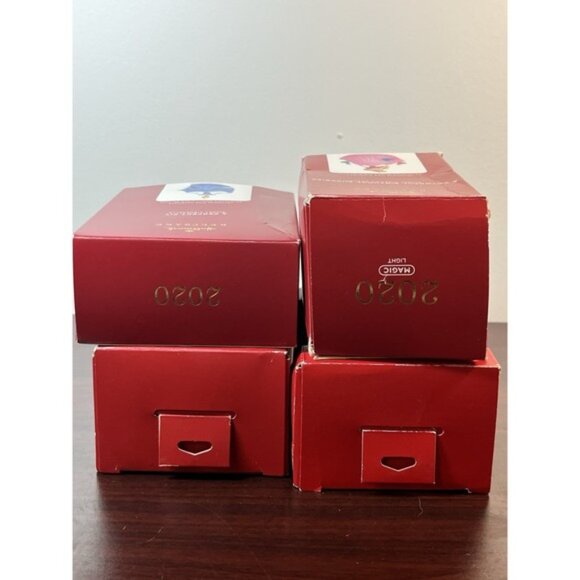 Set Of 4 Hallmark 2020 2 Cinderella & 2 Belle Disney Princess Ornaments LIKE NEW - Picture 10 of 11